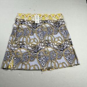 Skort Obsession Chain Animal Print Skort Pull-On Stretch Shorts XXL Resized